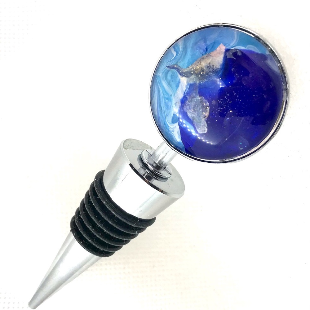 Wine bottle stopper handmade glass dome